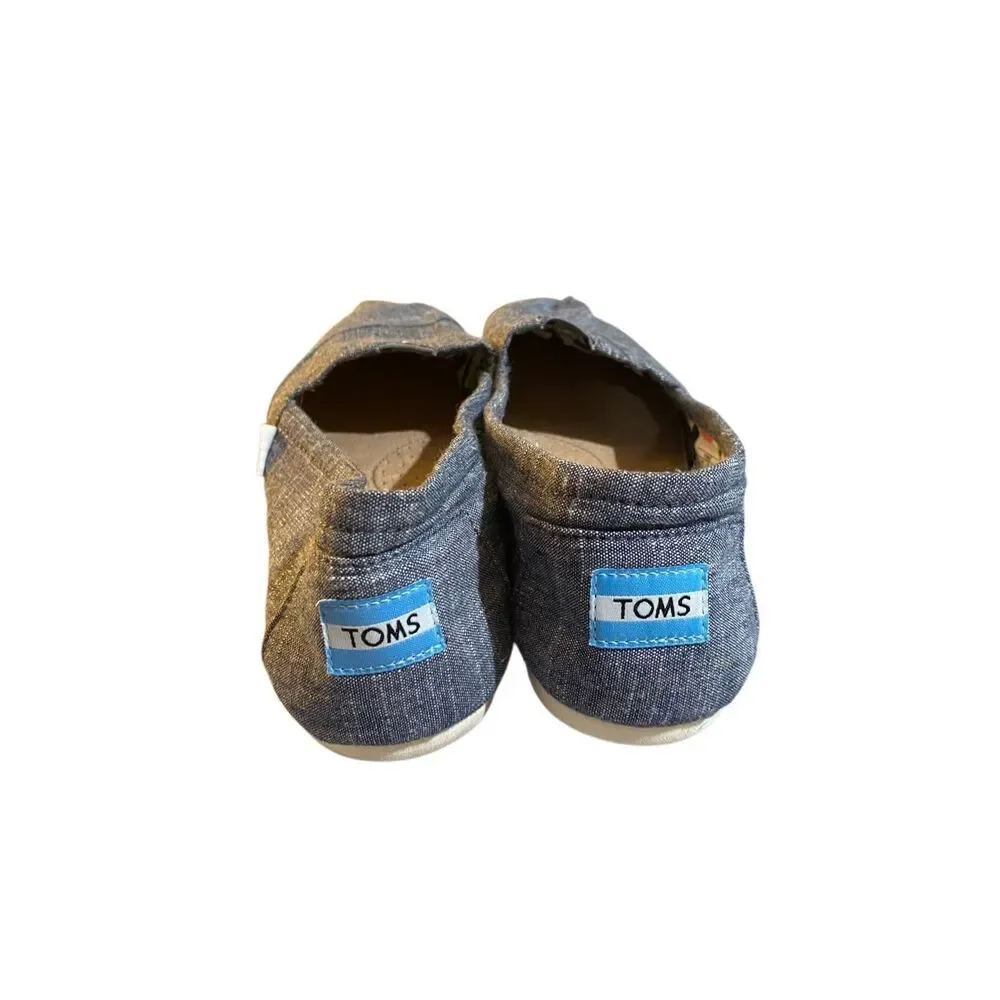 Tom’s women’s classic Alpargata chambray slip on shoe flat 11